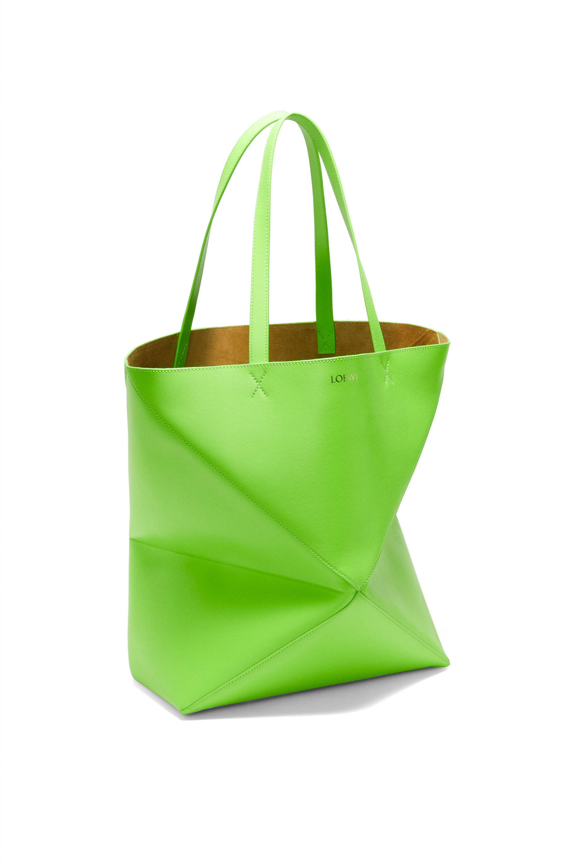 パズルフォルド トート XL（シャイニーカーフ） ビビッドグリーン - LOEWE