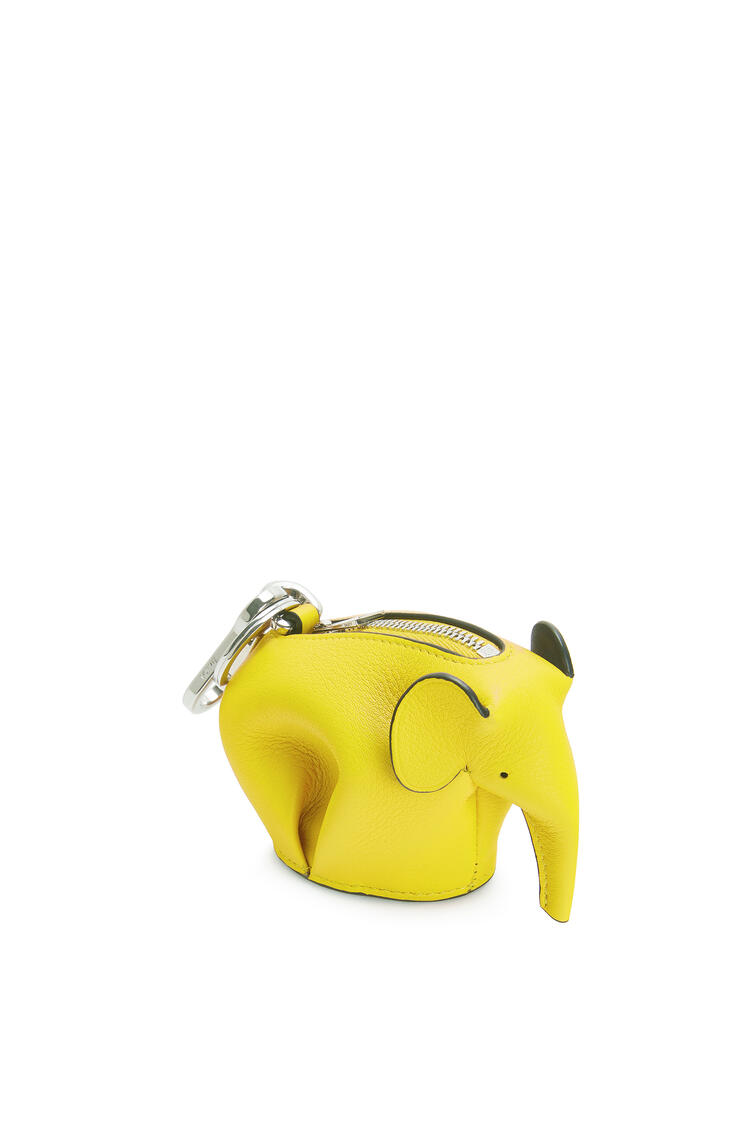 LOEWE Elephant charm in classic calfskin Yellow