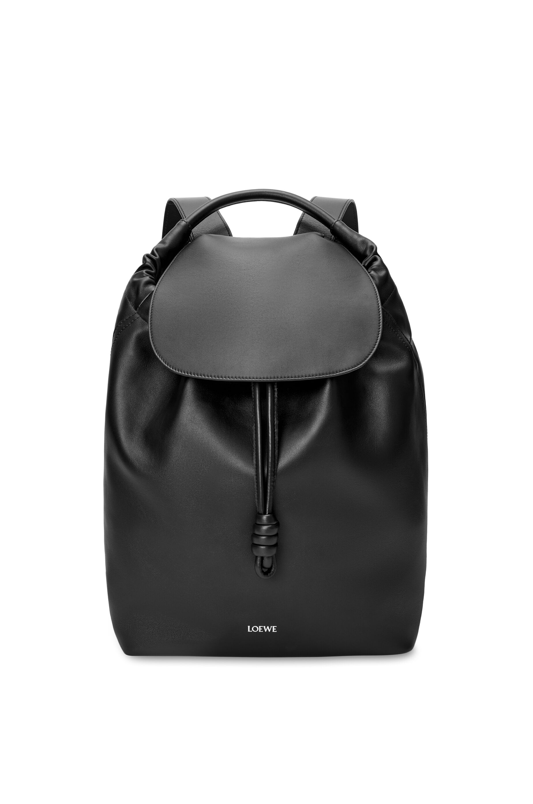 Flamenco backpack in shiny supple calfskin Black LOEWE