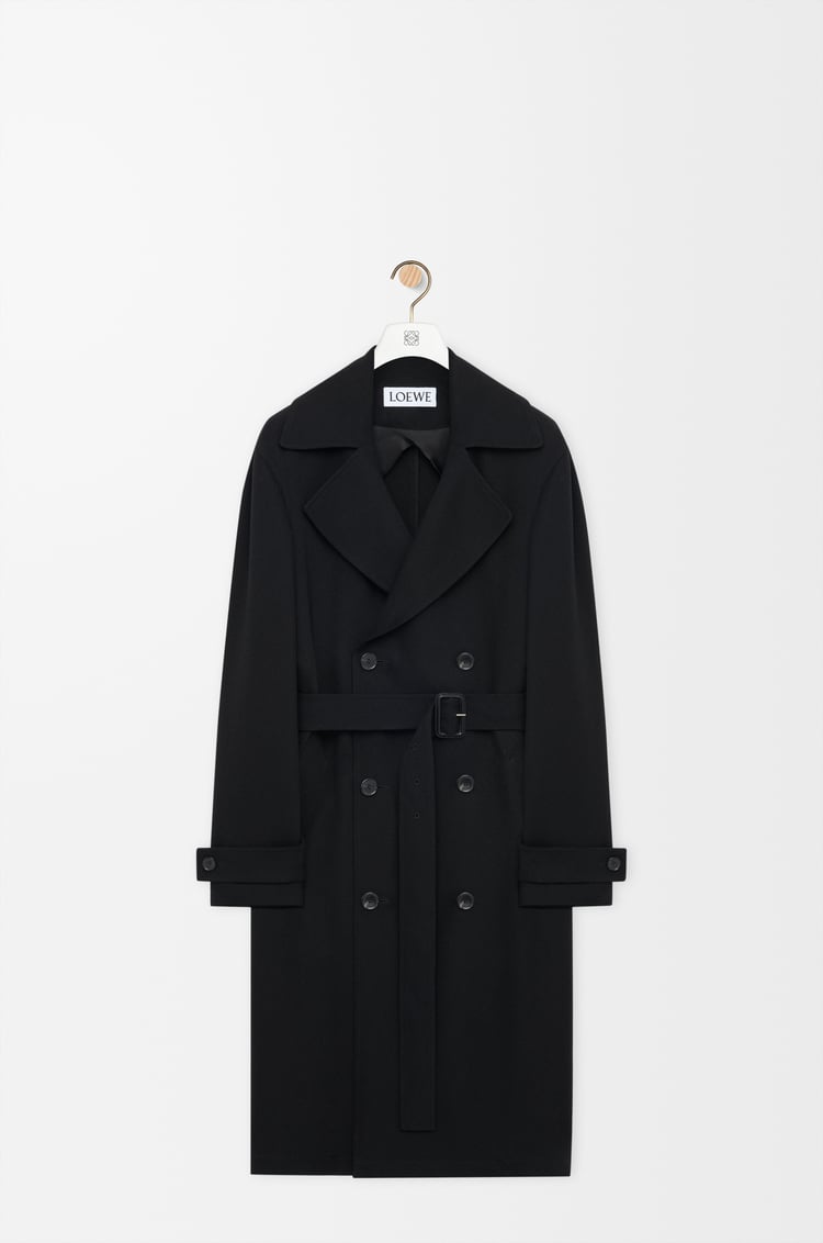 LOEWE Gabardina en viscosa elástica Negro