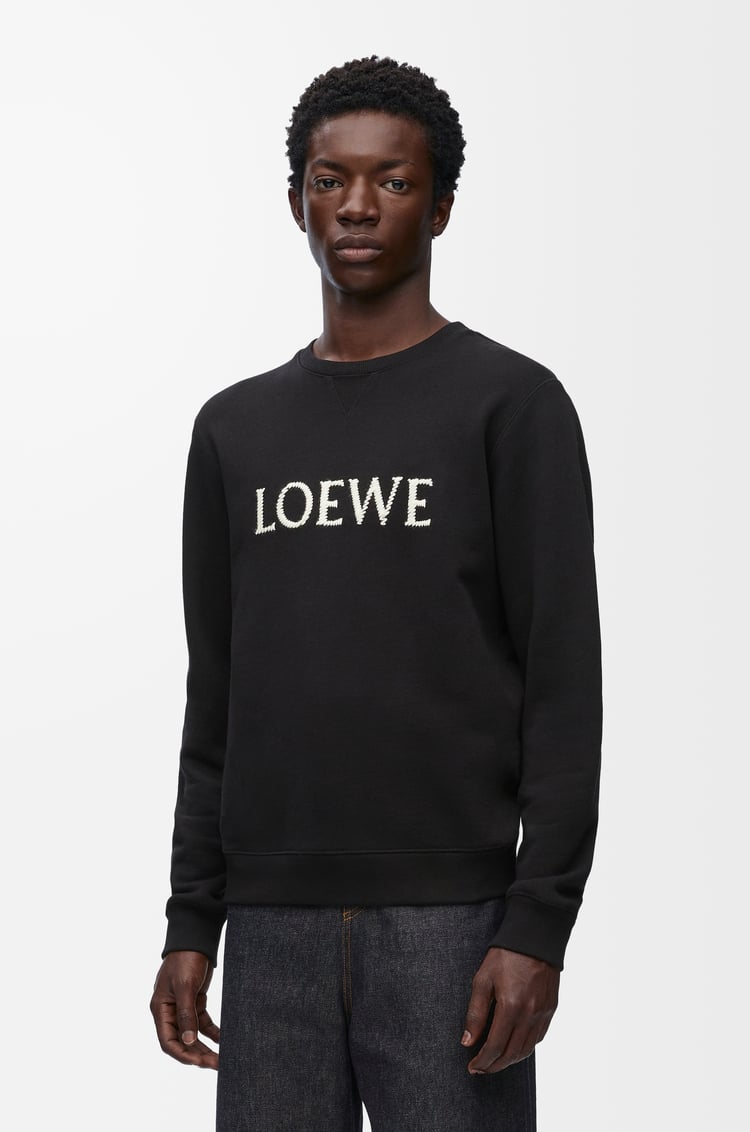 LOEWE Regular fit sweatshirt in cotton Black