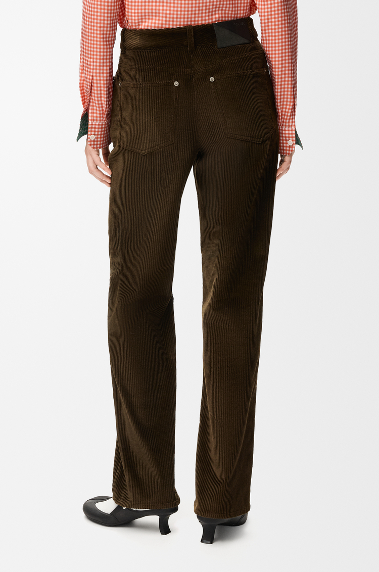 LOEWE Pantalón en pana de algodón Marrón