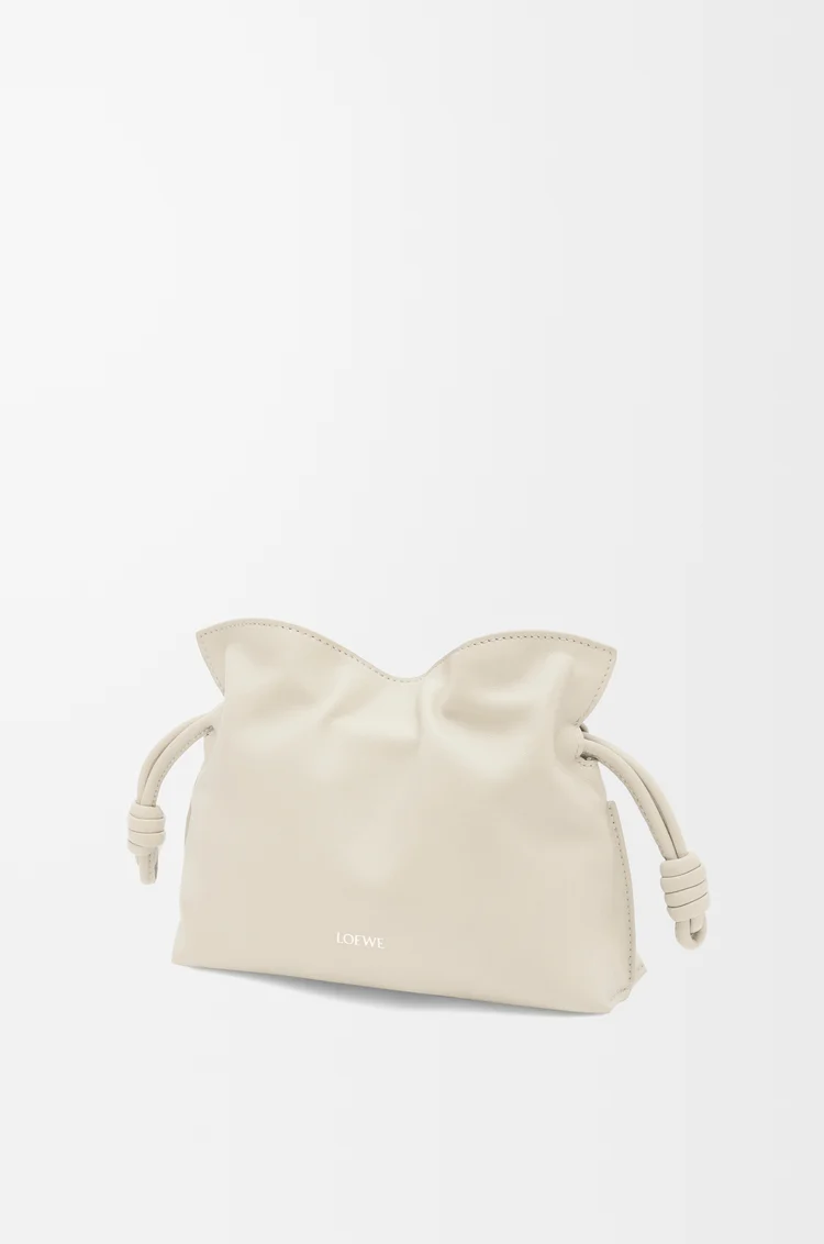LOEWE Mini Flamenco clutch in nappa calfskin Sea Salt
