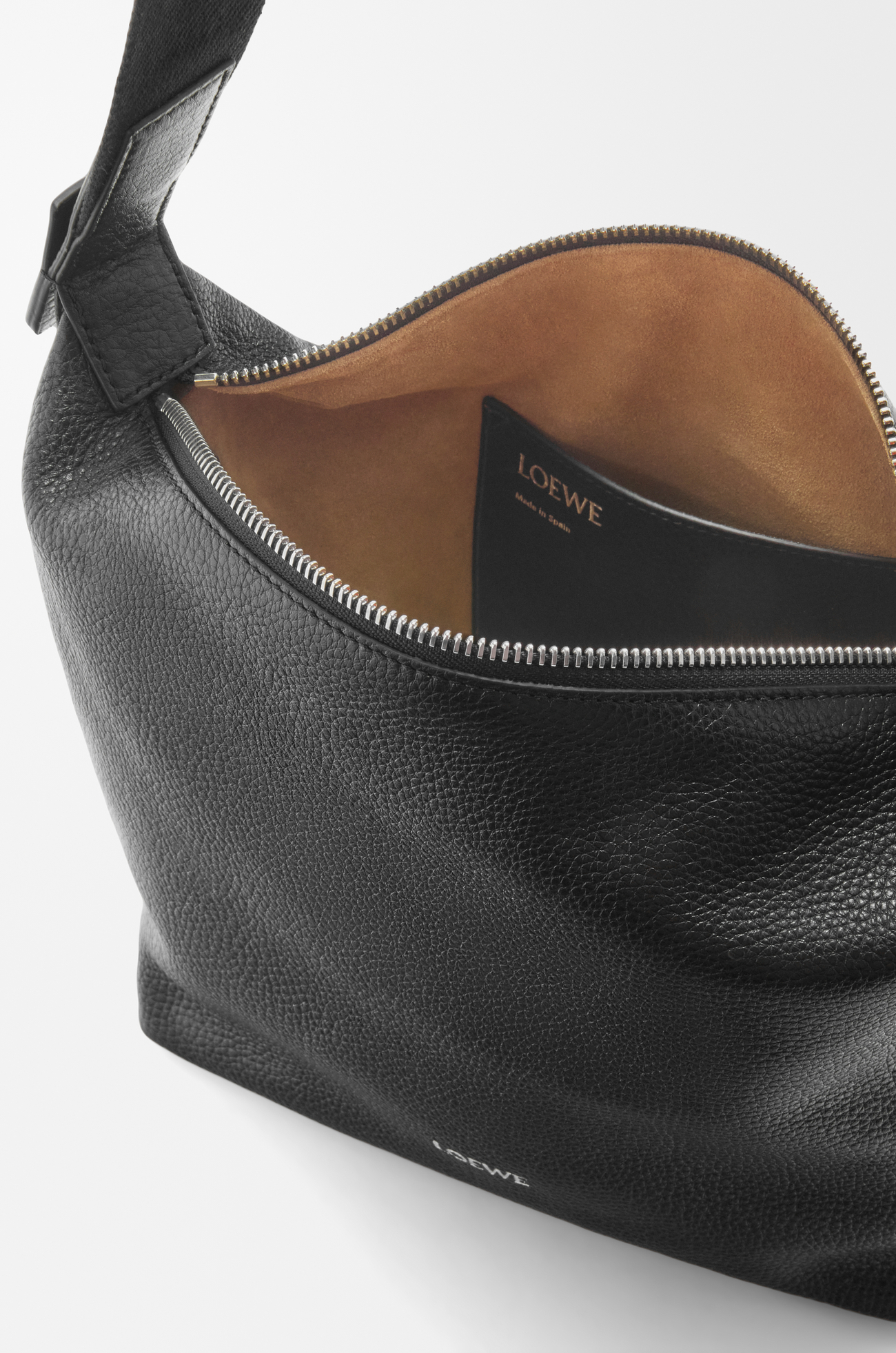 LOEWE Small Cubi crossbody bag in supple grained calfskin Black plp_rd