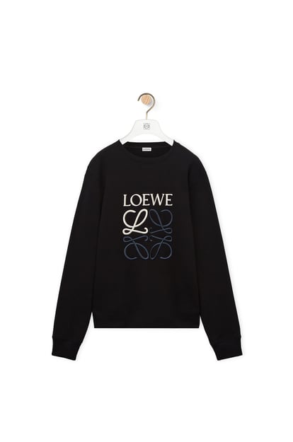 LOEWE LOEWE Anagram regular fit sweatshirt in cotton 黑色