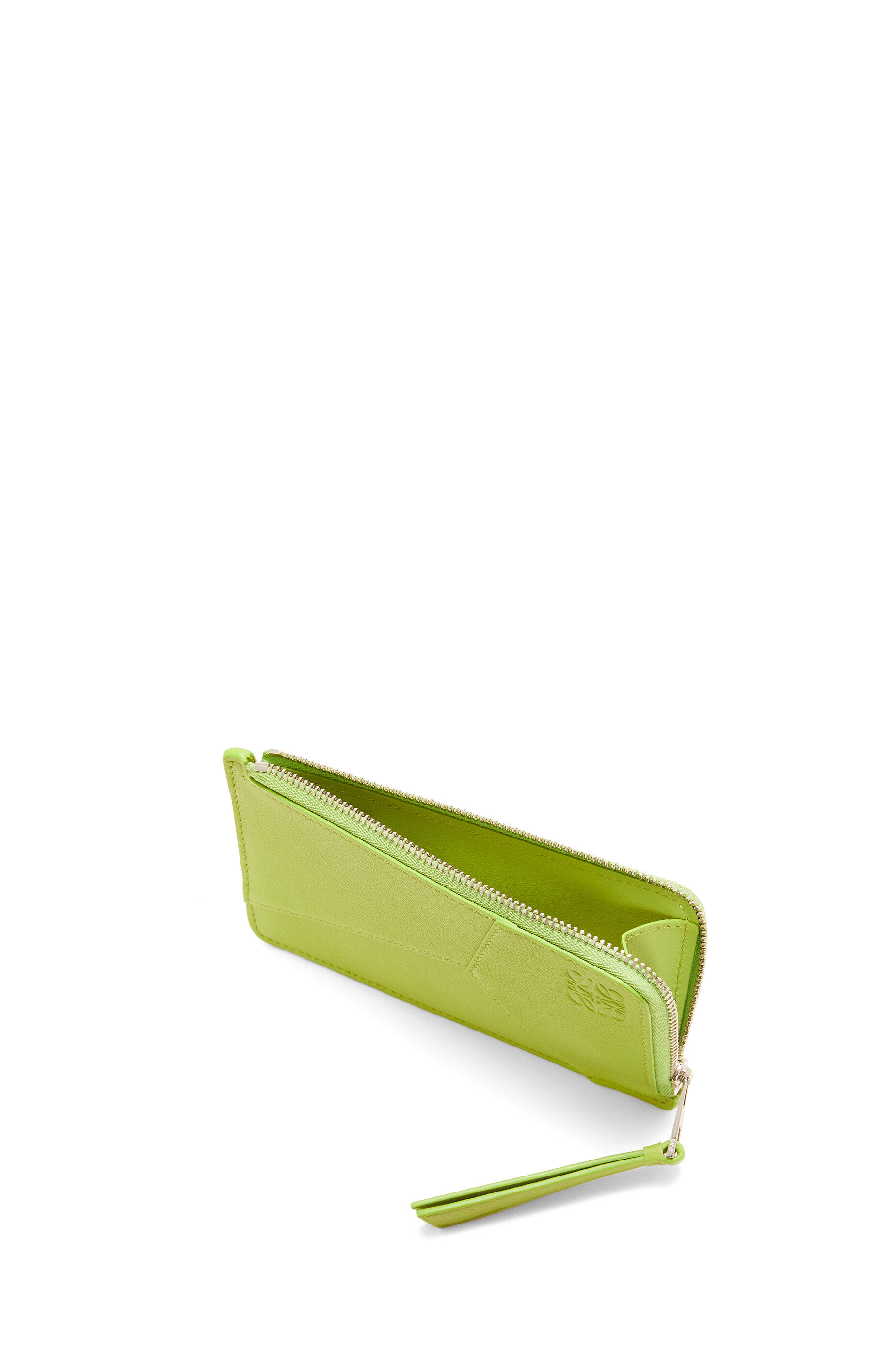 Puzzle long coin cardholder in classic calfskin Green - LOEWE