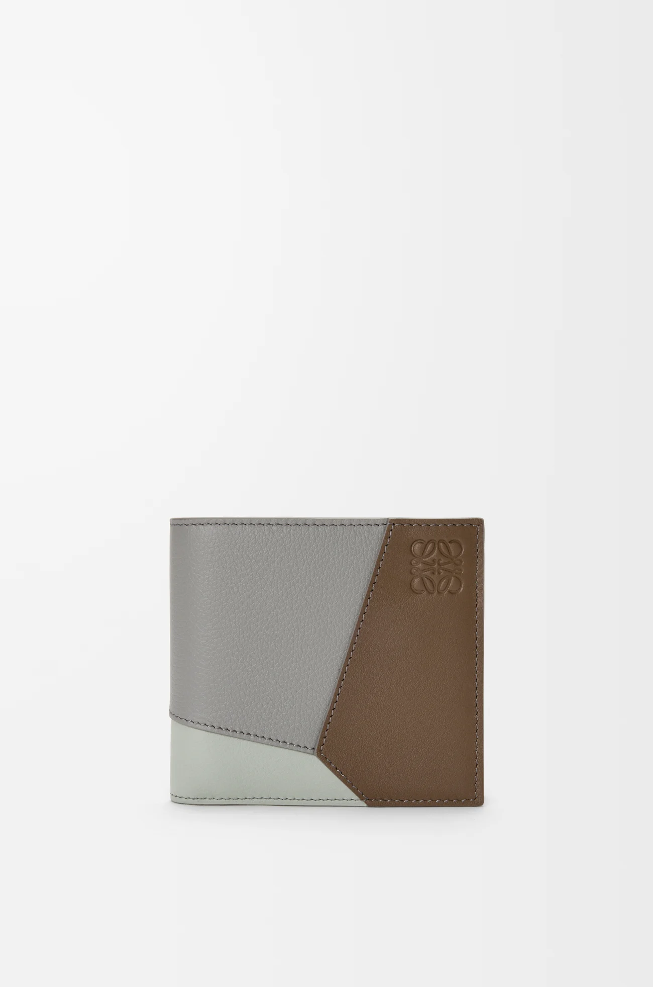 LOEWE パズル バイフォールド コインウォレット（クラシックカーフ） ウィンターブラウン/アッシュグレー