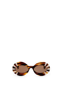 LOEWE Oversized oval sunglasses in acetate Havana/Cotton Candy