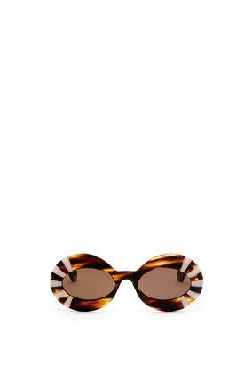 LOEWE Oversized oval sunglasses in acetate Havana/Cotton Candy plp_rd