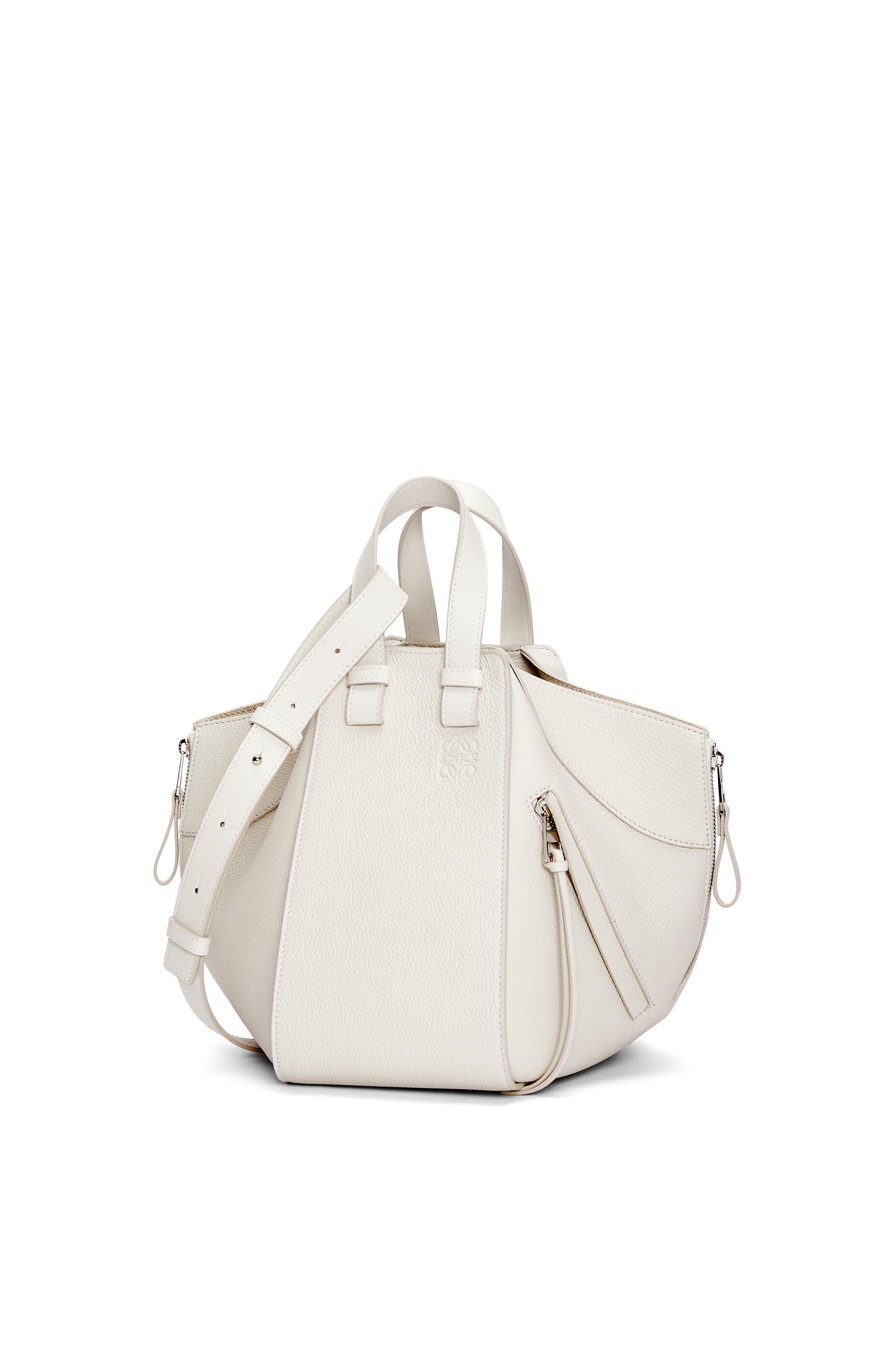 Small Hammock bag in soft grained calfskin Soft White LOEWE