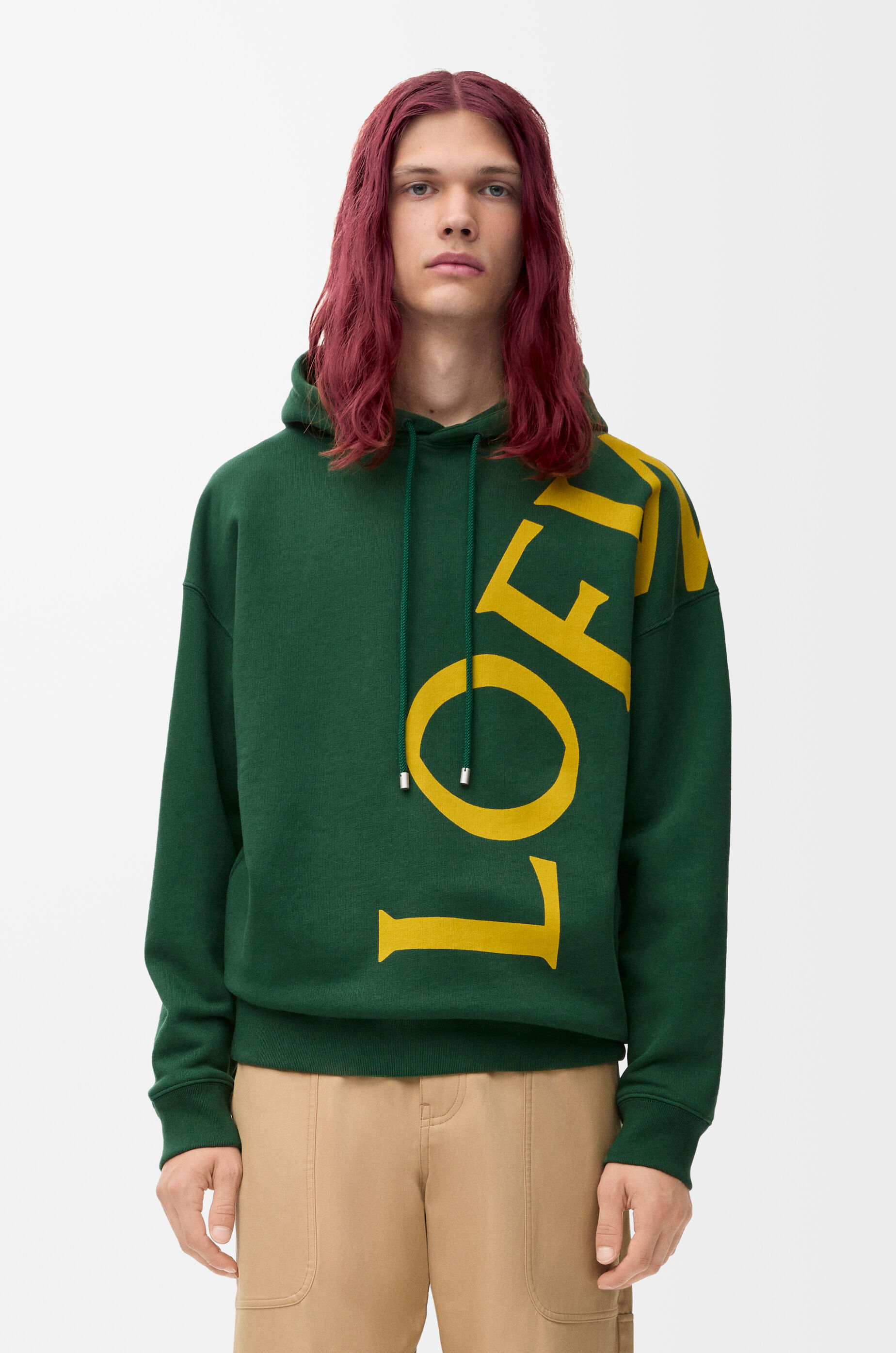いラインアップ リラックスフィット フーディー（コットン） LOEWE - グリーン トップス