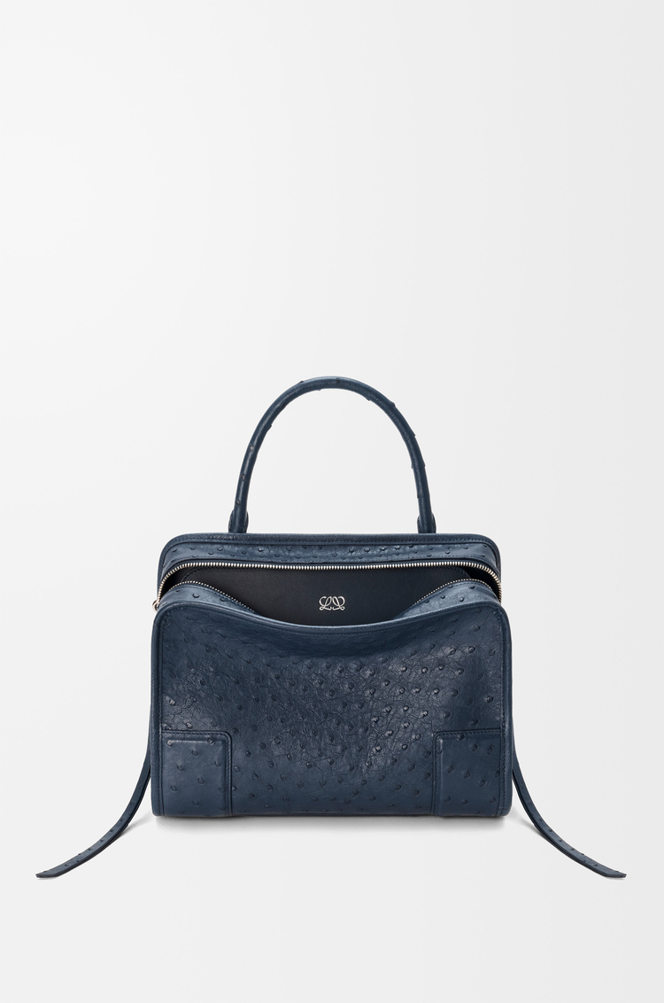 LOEWE アマソナ180 バッグ ミディアム（オーストリッチ） ディープネイビー
