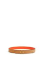 LOEWE Cinturón Anagram reversible en piel de ternera lisa Warm Desert/Orange/Satin Gold