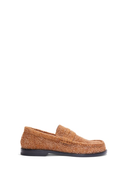 LOEWE Campo loafer in brushed suede Tan