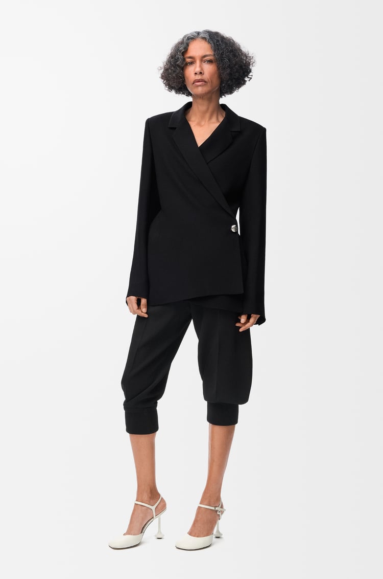 LOEWE Chaqueta en mezcla de viscosa elástica Negro