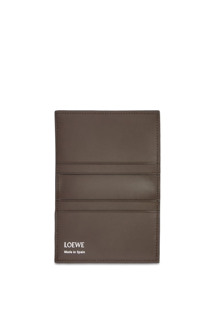 LOEWE Slim bifold cardholder in shiny nappa calfskin Pearl Grey/Dark Grey