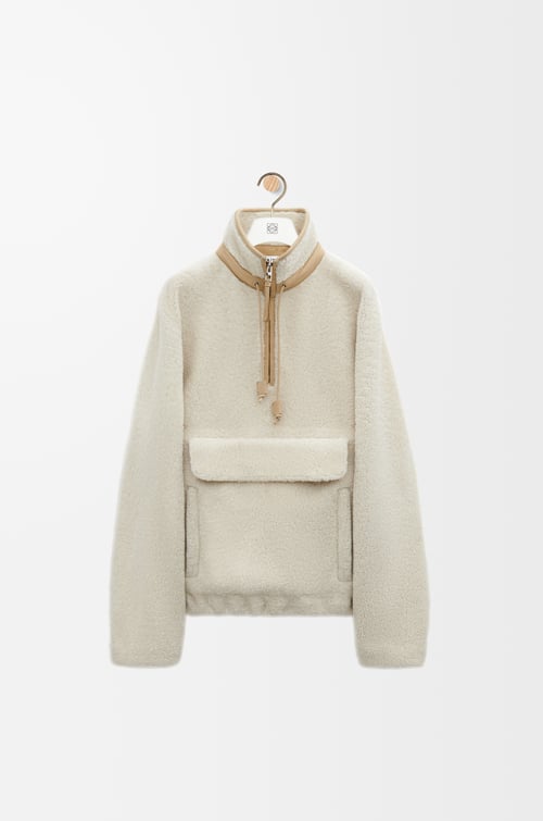 LOEWE Anorak in shearling Ivory