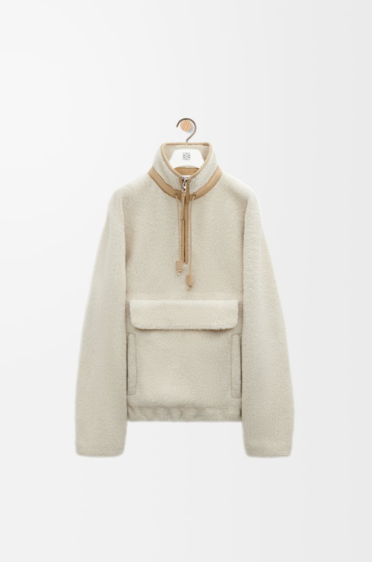 LOEWE Anorak in shearling Ivory