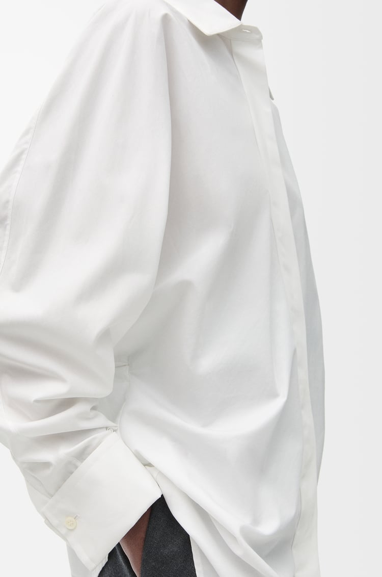 LOEWE Draped shirt in cotton White