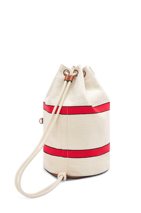 LOEWE Sailor bag in jacquard and calfskin Ecru/Red plp_rd