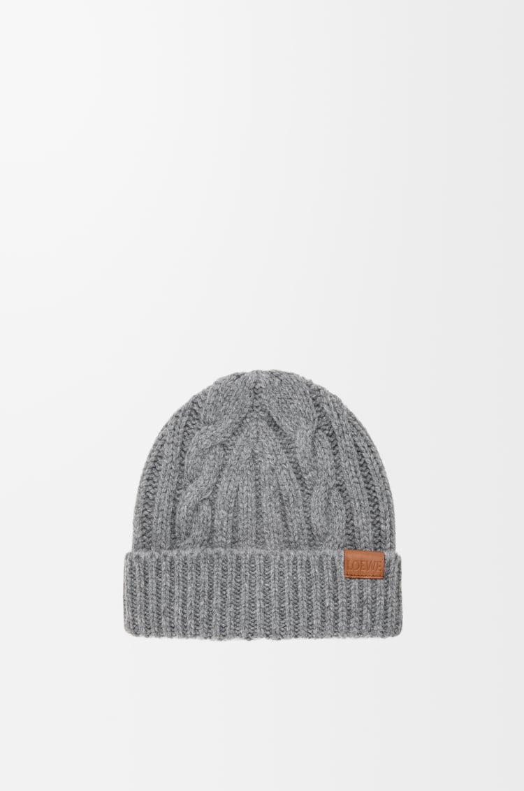 LOEWE Beanie in wool Grey Melange