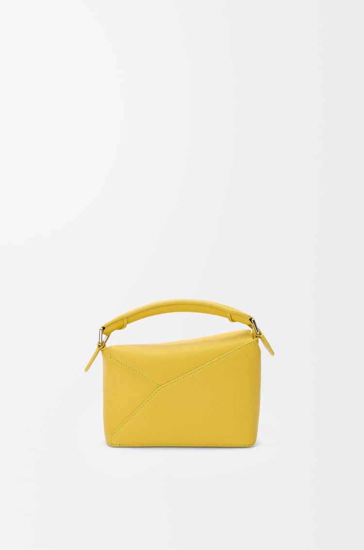 LOEWE Mini Puzzle Edge bag in soft grained calfskin Dandelion