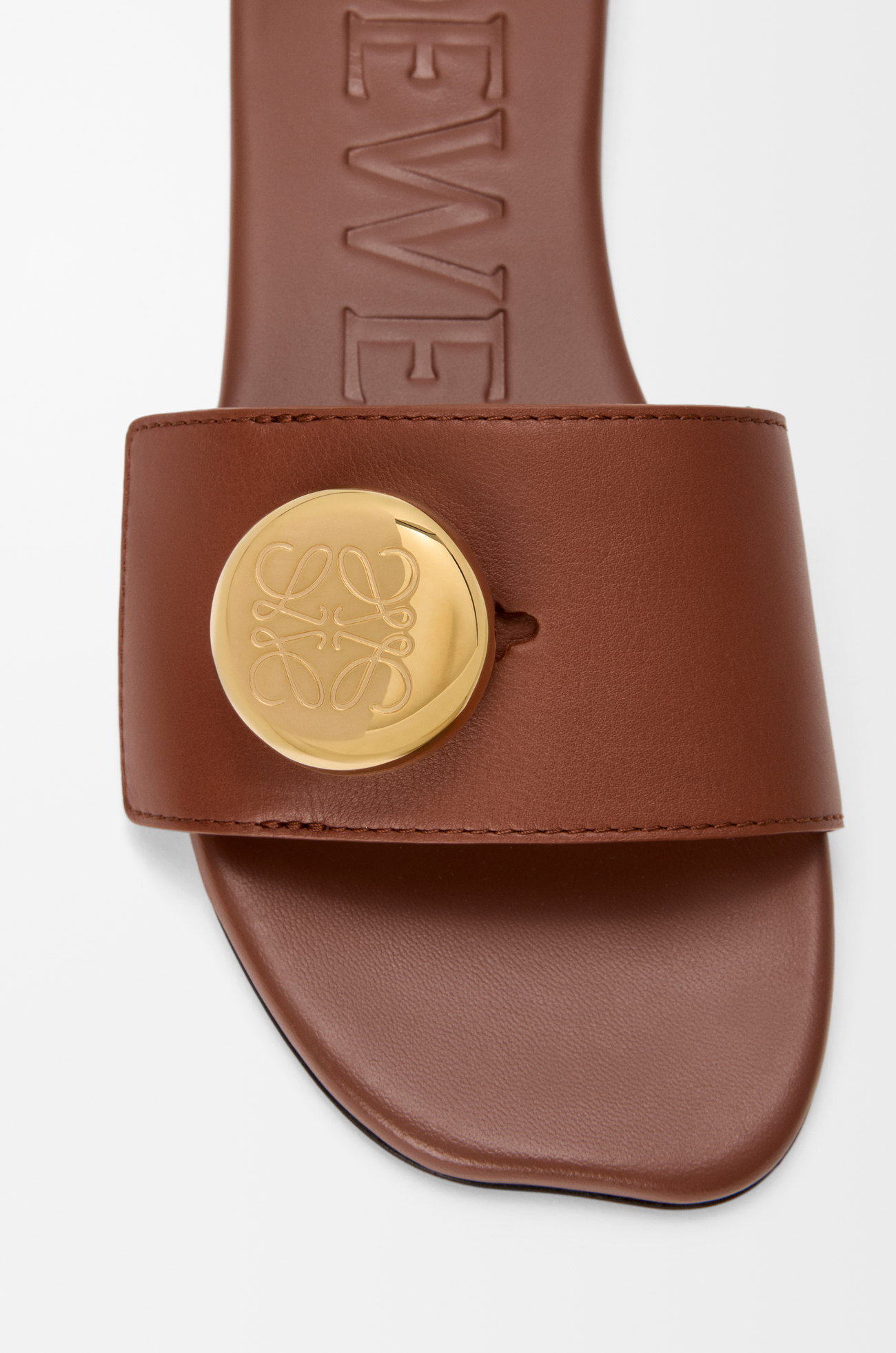 LOEWE Sandalia Pebble en piel de ternera Óxido