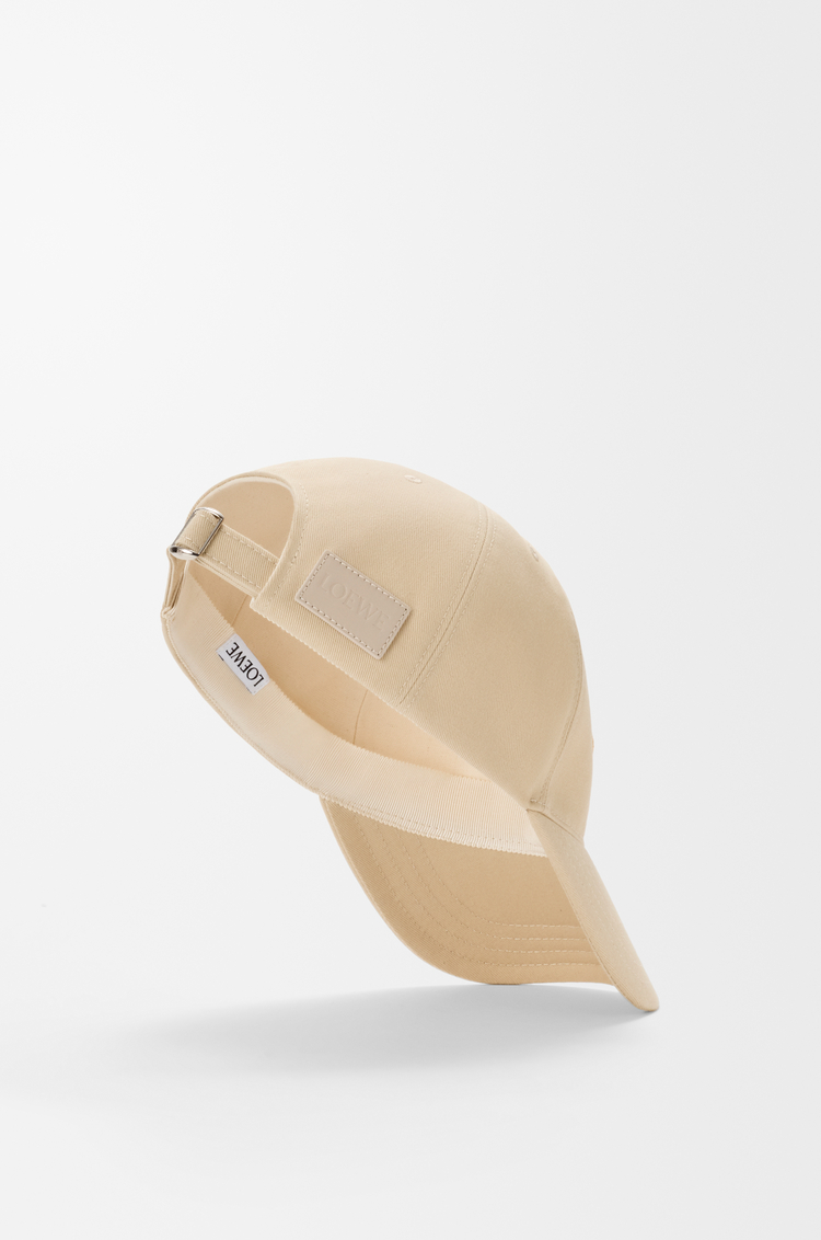 LOEWE Gorra con parche L en algodón Beige