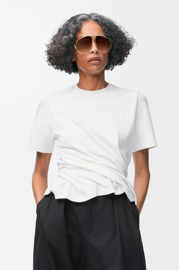 LOEWE Twisted top in cotton blend White