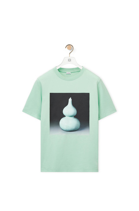 LOEWE Camiseta en algodón con estampado de cerámica Verde Pálido