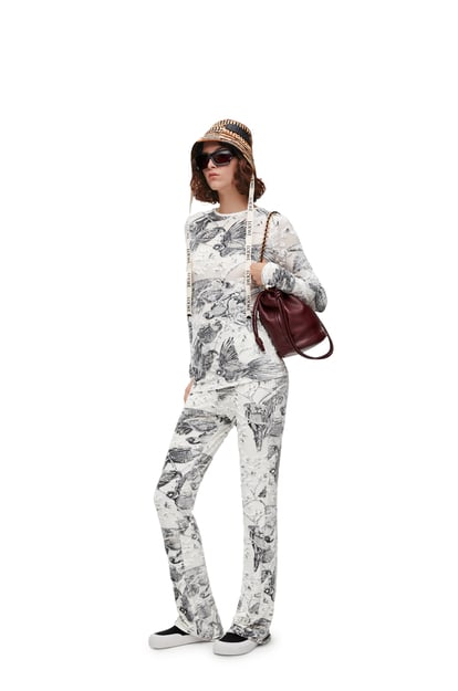 LOEWE Trousers in viscose blend Off White /Multicolor plp_rd