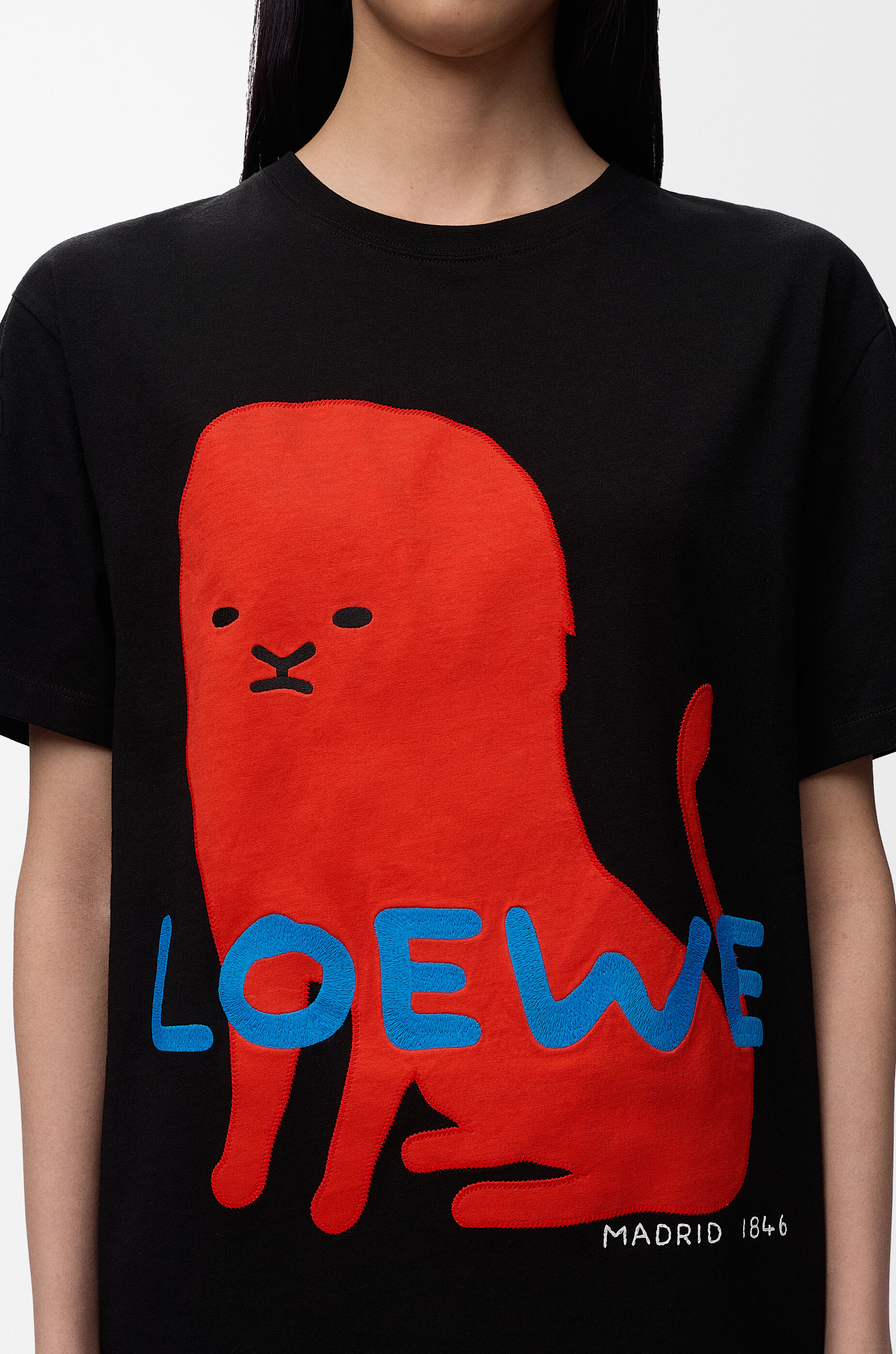 レギュラーフィット Tシャツ（コットン） ブラック - ロエベ 日本 公式