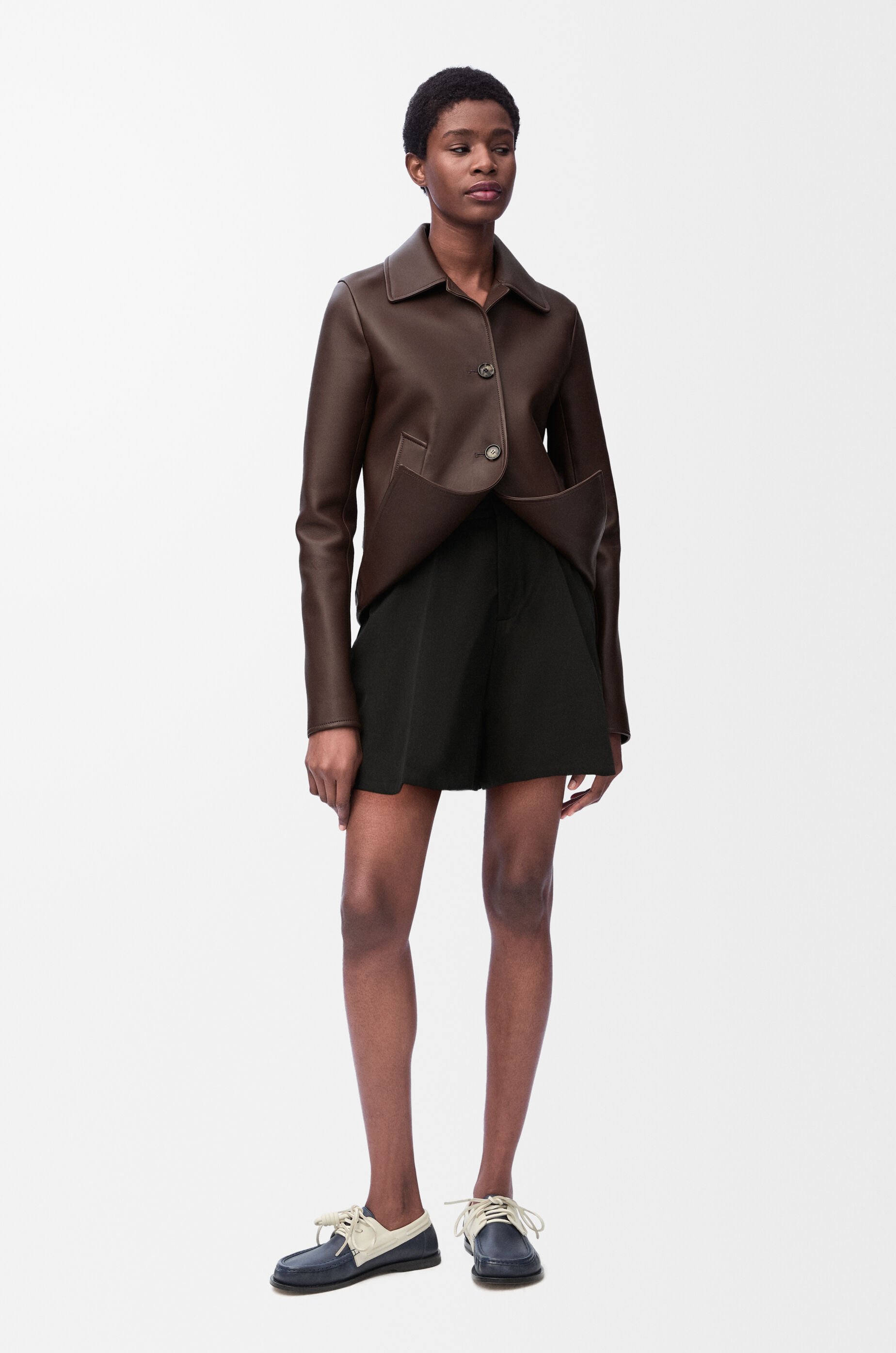 LOEWE＊Trapeze shorts コットン シルク ショートパンツ＊送料込 Loewe Trapeze shorts in cotton and silk | REVERSIBLE