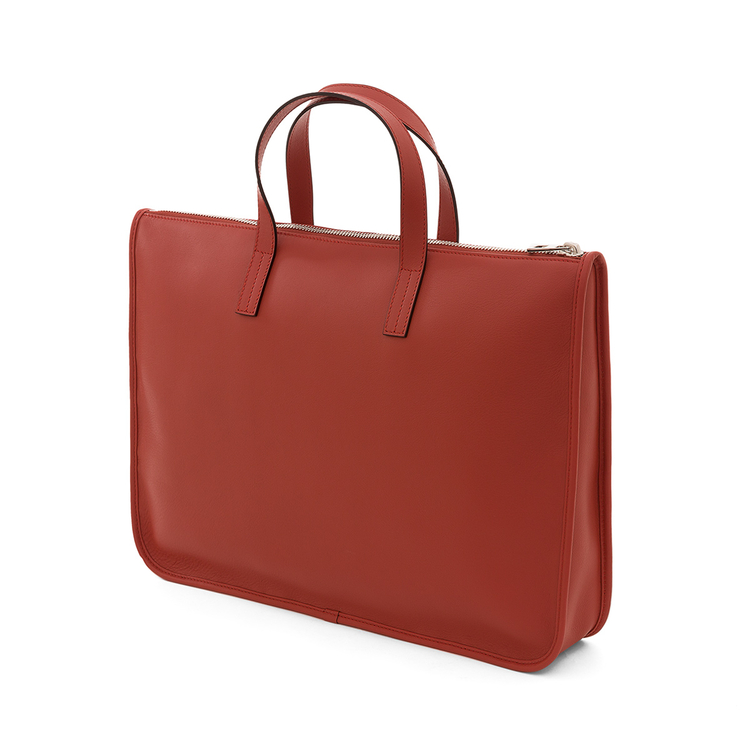 LOEWE BRIEFCASE Rust Red