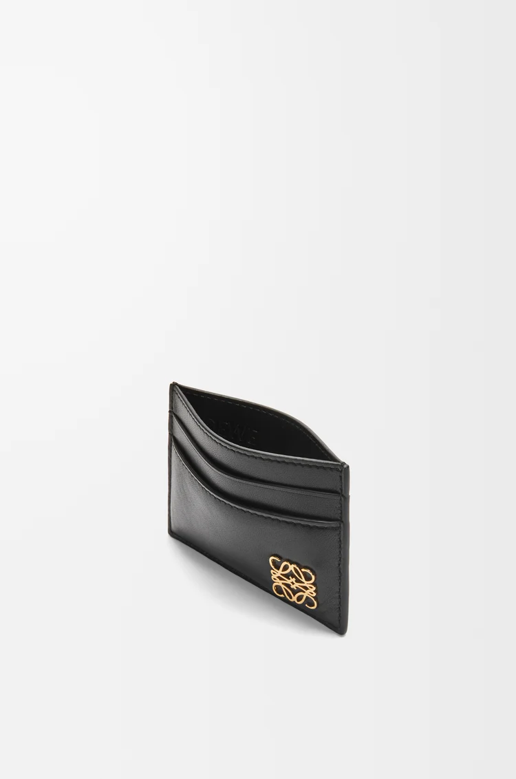 LOEWE Puffer Anagram plain cardholder in shiny nappa calfskin Black
