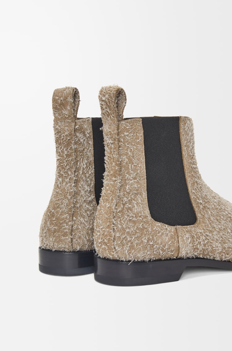 LOEWE Campo chelsea boot in brushed suede Khaki Green