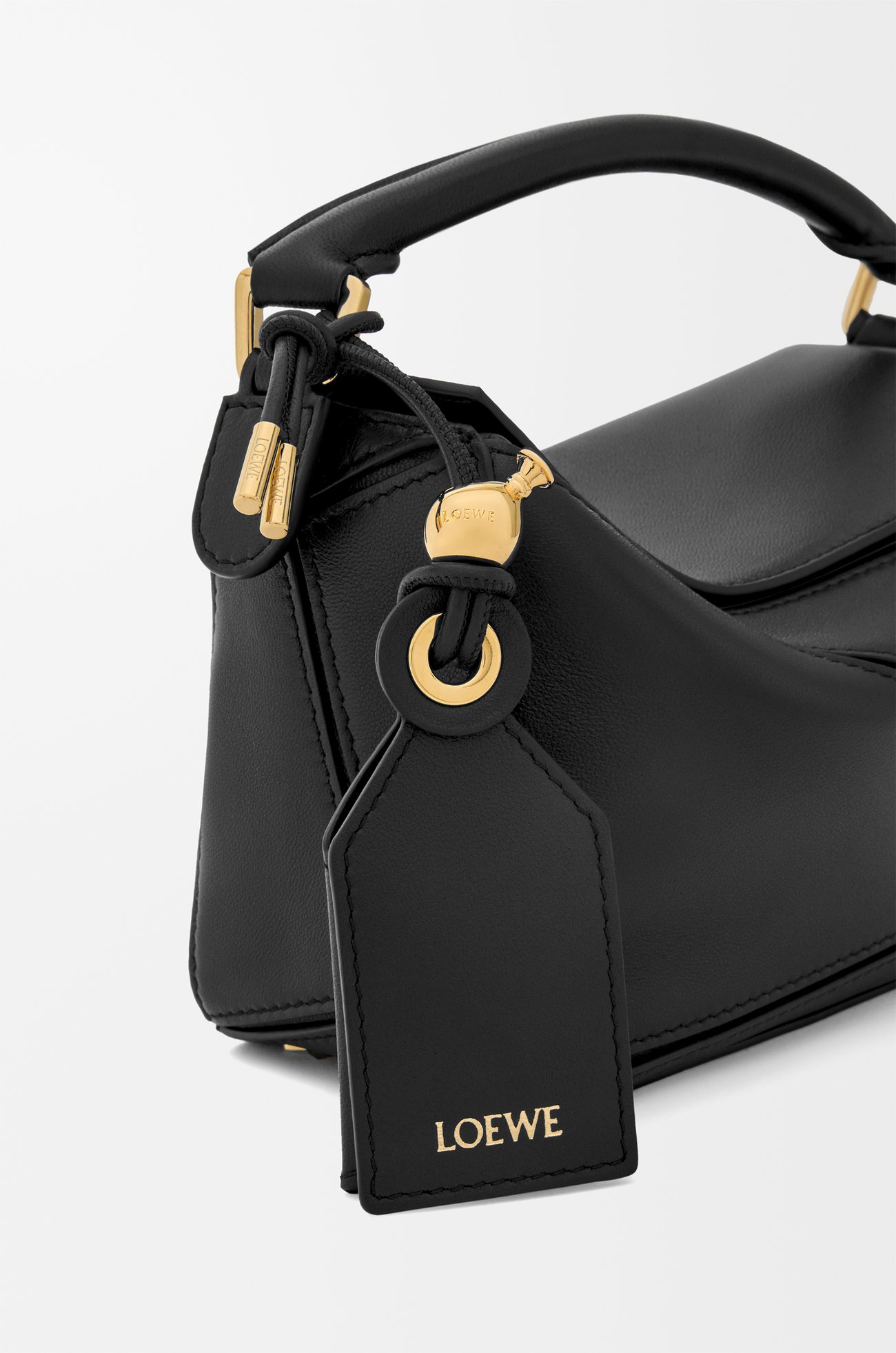 LOEWE Mini Featherlight Puzzle bag in nappa lambskin Black