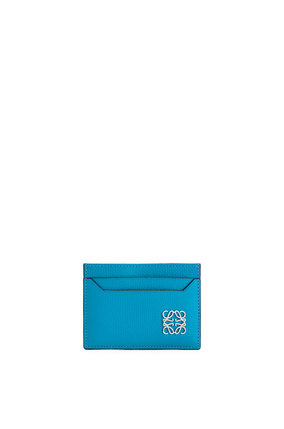 LOEWE Anagram plain cardholder in pebble grain calfskin Lagoon Blue plp_rd