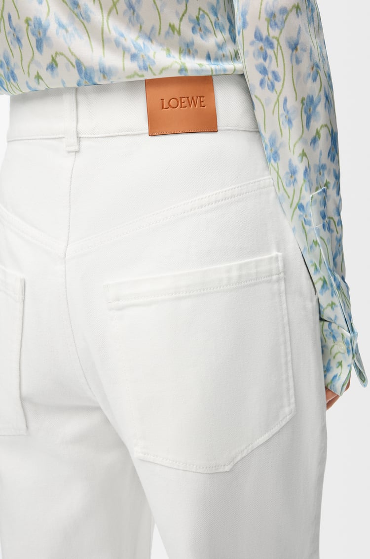 LOEWE Anagram baggy jeans in denim White