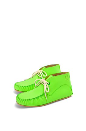 LOEWE Soft lace up shoe in calfskin Neon Green plp_rd