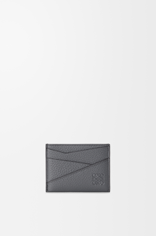 LOEWE Tarjetero liso Puzzle en piel de ternera graneada Gris Azulado
