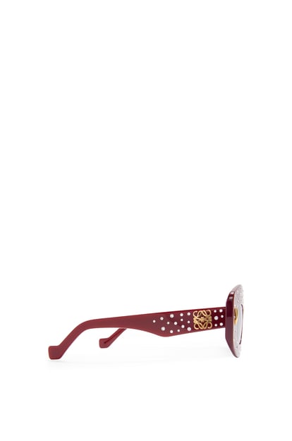 LOEWE Smooth Pavé Screen sunglasses in acetate Burgundy plp_rd