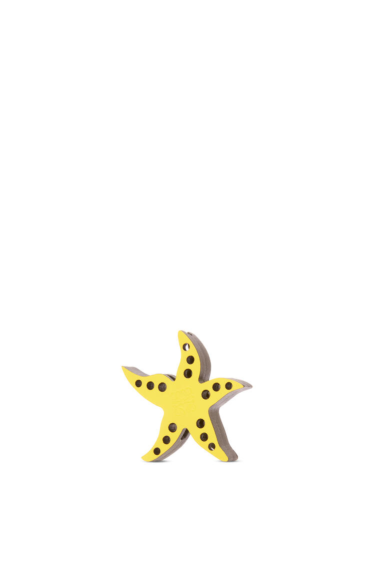 LOEWE Starfish dice in calfskin Yellow/Tan