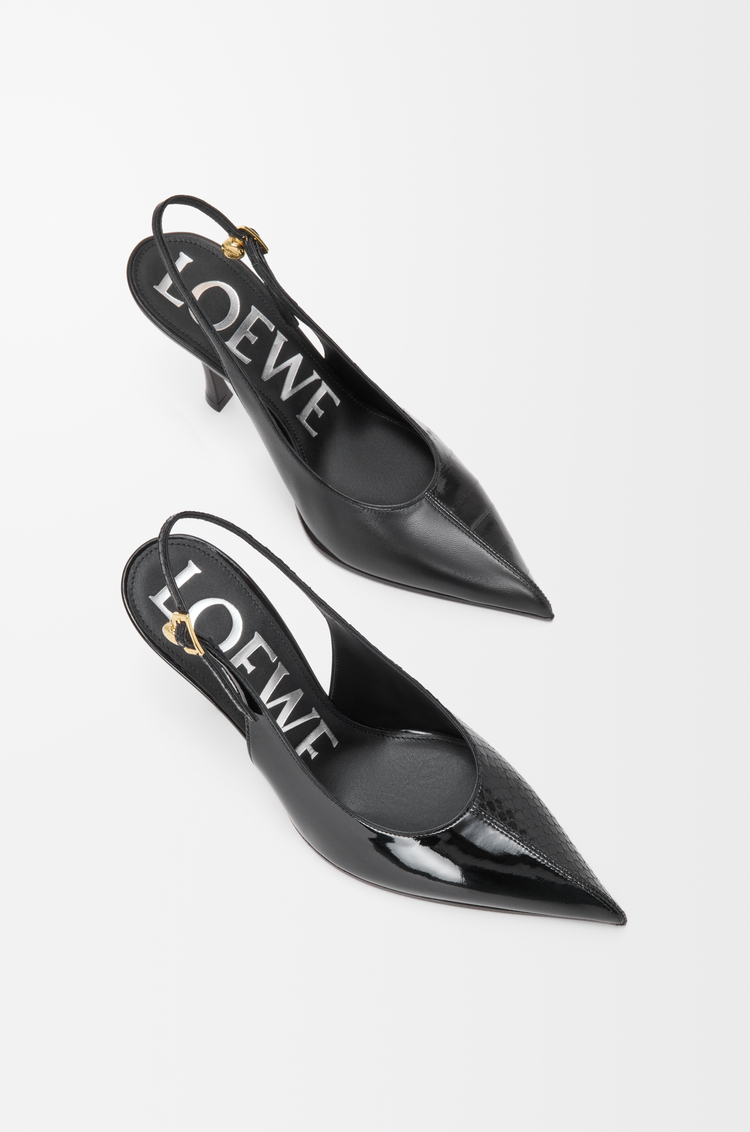 LOEWE Sandales slingback New Comic en cuir mixte Noir