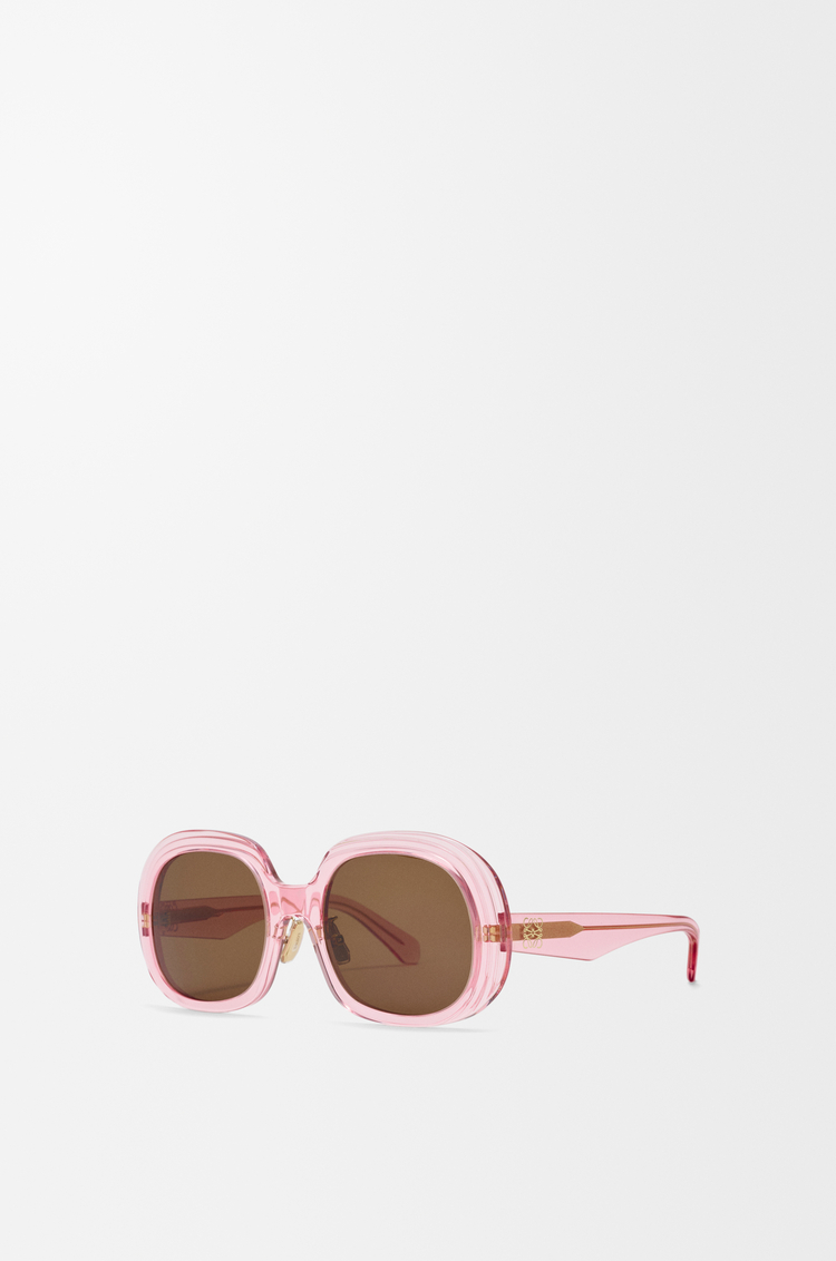 LOEWE Gafas de sol Mini Anagram Steps Square Transparent Pink