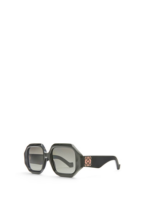 LOEWE Chunky rectangular sunglasses in acetate Black plp_rd