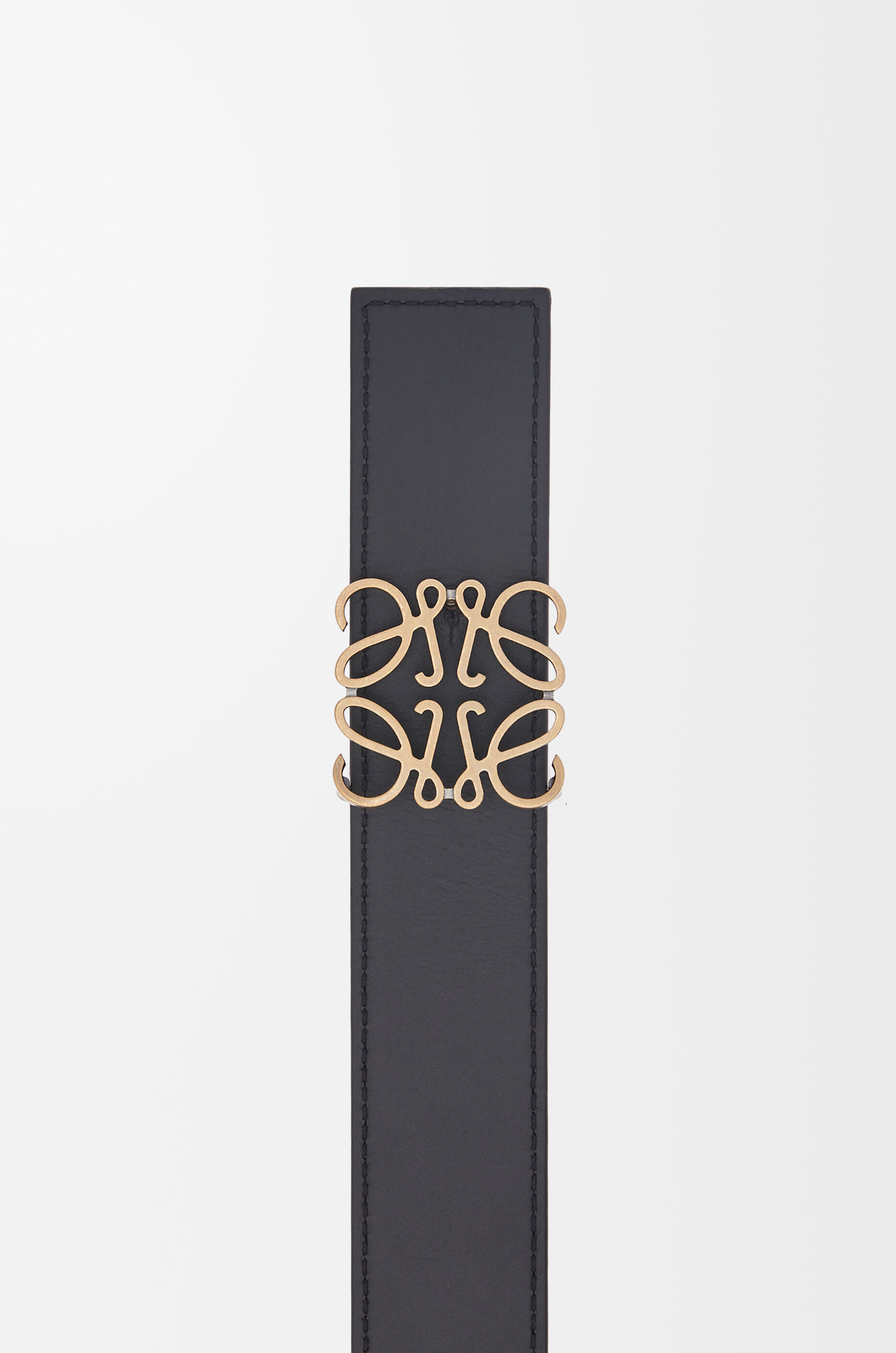 Reversible Anagram belt in soft grained calfskin and smooth