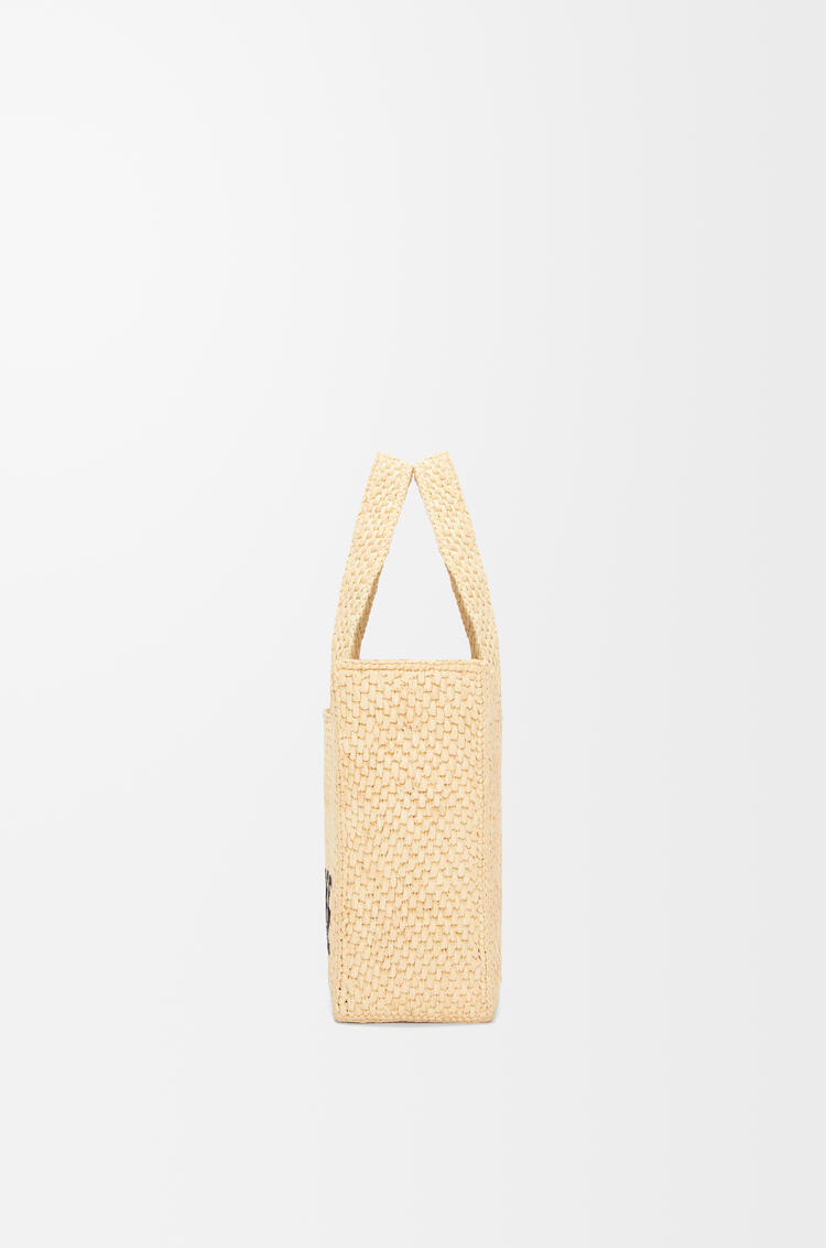 Small LOEWE Font Tote in raffia Natural LOEWE