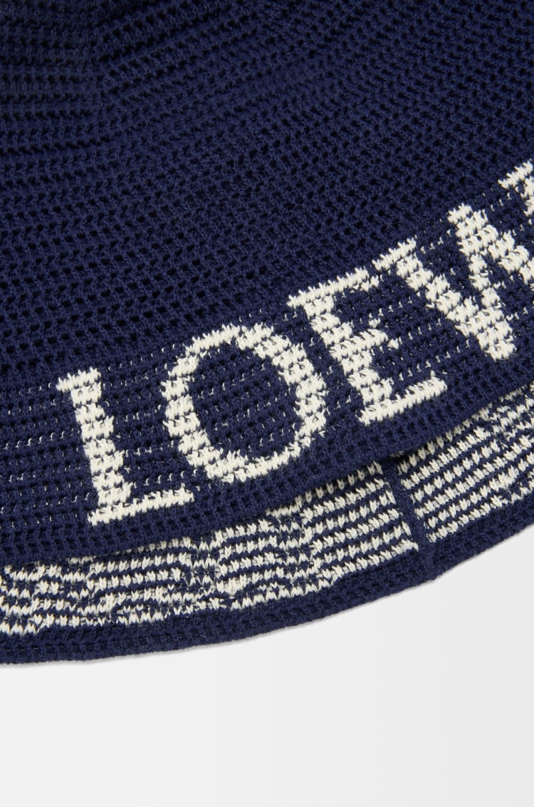 LOEWE LOEWE bucket hat in cotton Deep Navy
