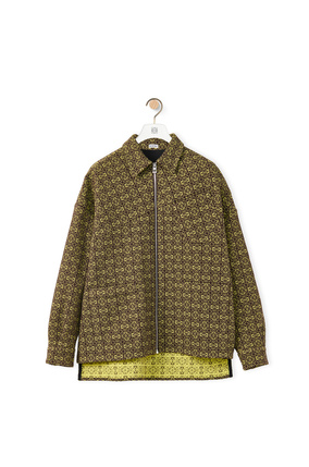 LOEWE Anagram jacquard zip jacket in cotton Brown/Yellow